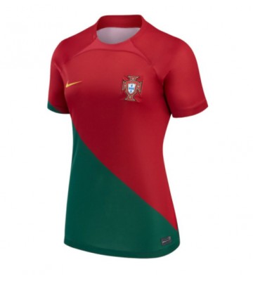 Portugal Replica Home Stadium Shirt for Women World Cup 2022 Short Sleeve